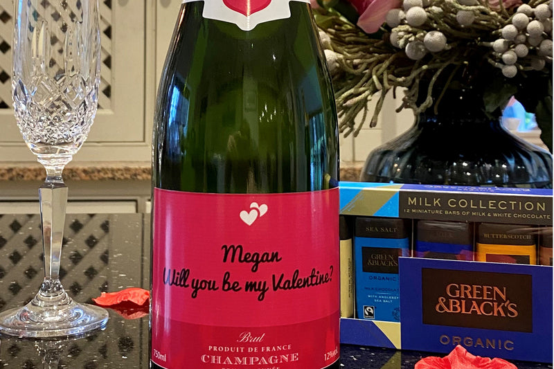 Personalised Valentine's Day Champagne Bottle